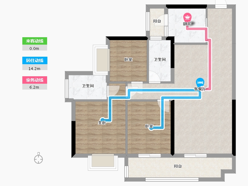 广东省-云浮市-美丽泷江-89.60-户型库-动静线