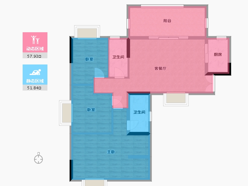 广东省-江门市-广海新城-98.00-户型库-动静分区