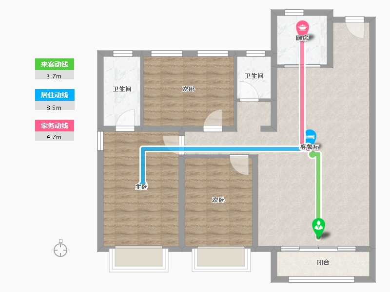 内蒙古自治区-包头市-中国铁建景晟学府-102.40-户型库-动静线