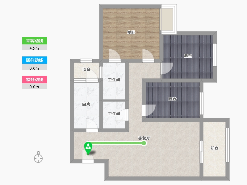 四川省-成都市-愿景滨河春晓-北院-72.00-户型库-动静线