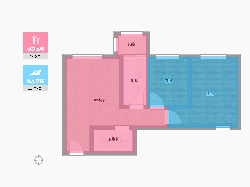 北京-北京市-理想家园2期-55.84-户型库-动静分区