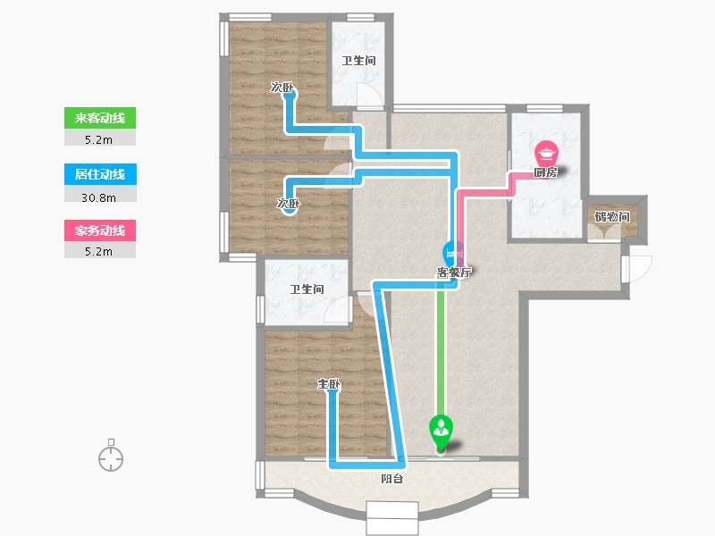 上海-上海市-上海康城-109.60-户型库-动静线