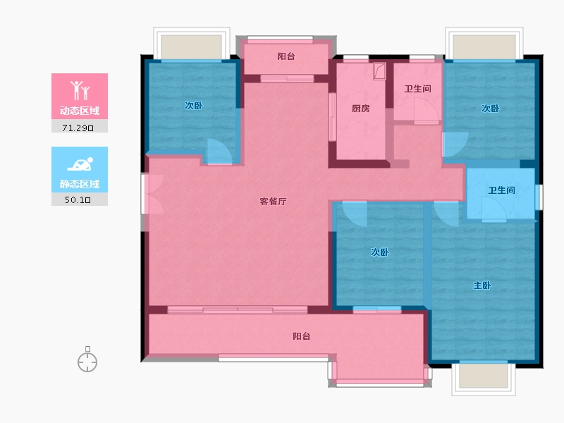 云南省-玉溪市-金科集美玉溪-112.18-户型库-动静分区