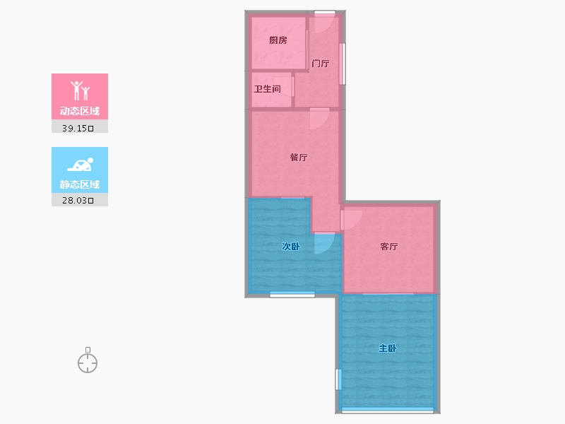 天津-天津市-鹤园里-60.00-户型库-动静分区