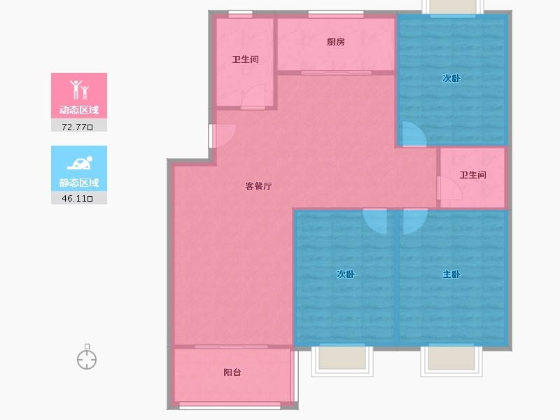 江西省-宜春市-桑溪桥昌盛苑-96.00-户型库-动静分区