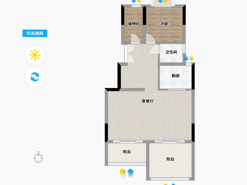 重庆-重庆市-南方公园美墅-99.00-户型库-采光通风