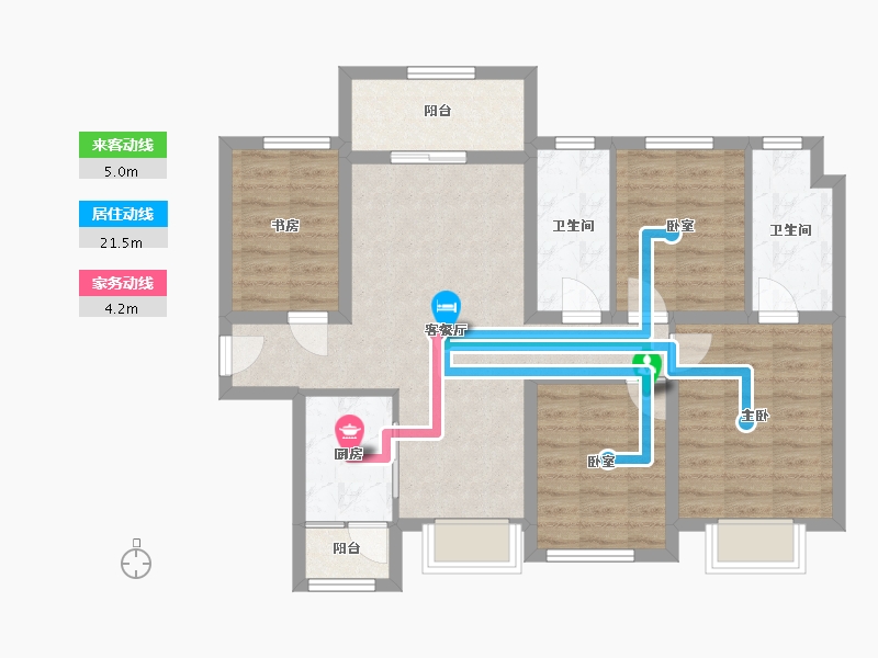 广东省-深圳市-勤诚达正大城-85.60-户型库-动静线