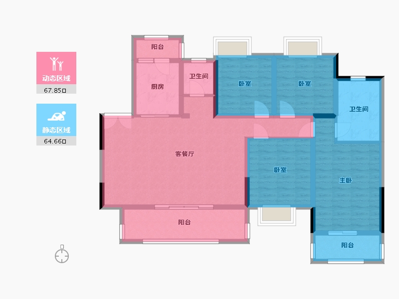 四川省-攀枝花市-鑫洋天御城-112.46-户型库-动静分区