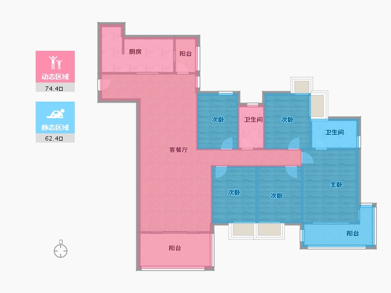 四川省-成都市-保利海棠花语-124.40-户型库-动静分区