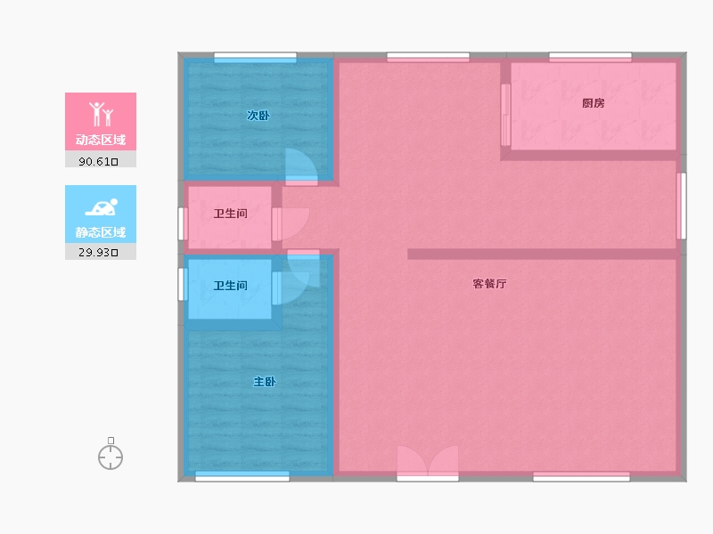 江西省-吉安市-香山村委会-96.00-户型库-动静分区