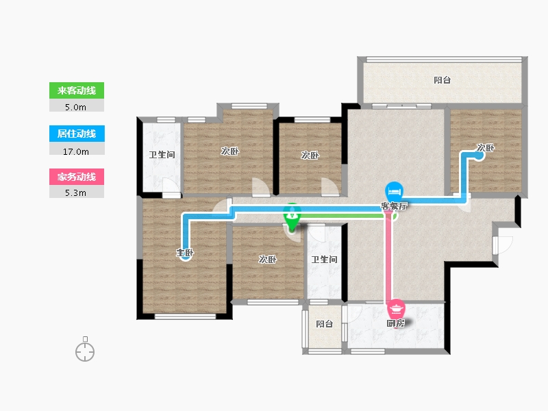 广西壮族自治区-桂林市-宏湖中央城-142.00-户型库-动静线