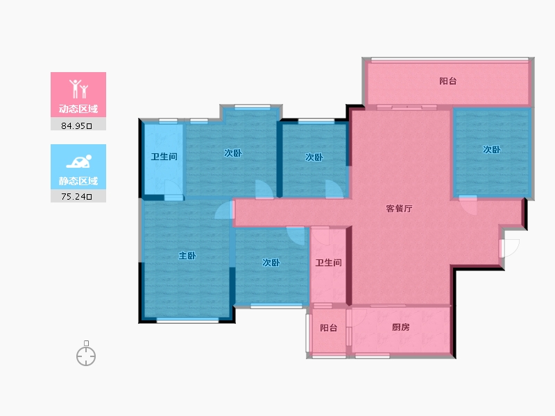 广西壮族自治区-桂林市-宏湖中央城-142.00-户型库-动静分区