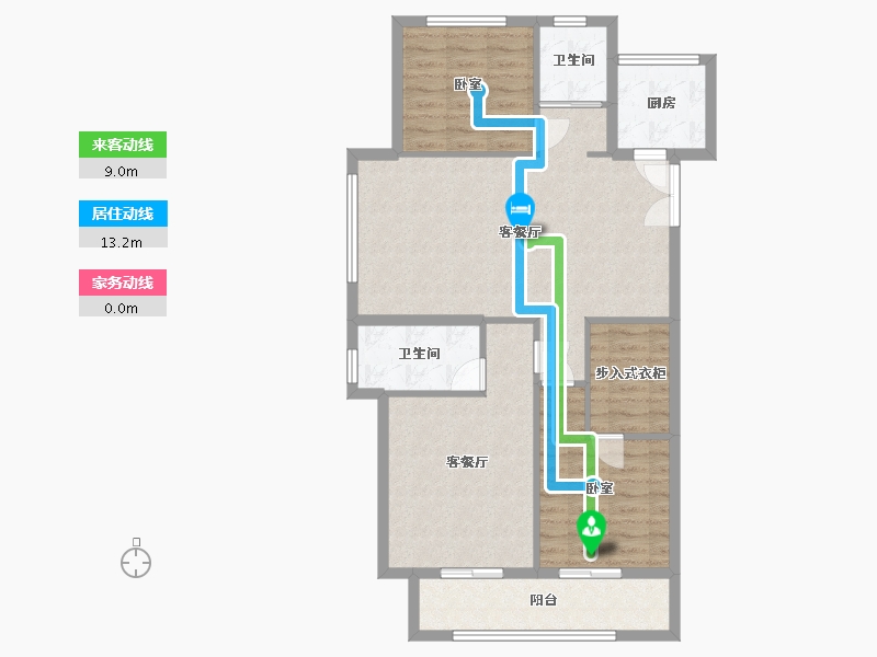 浙江省-杭州市-宁瑞名府-96.00-户型库-动静线