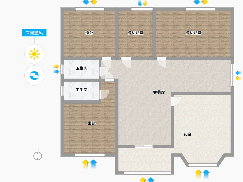 江西省-吉安市-香山村委会-152.00-户型库-采光通风