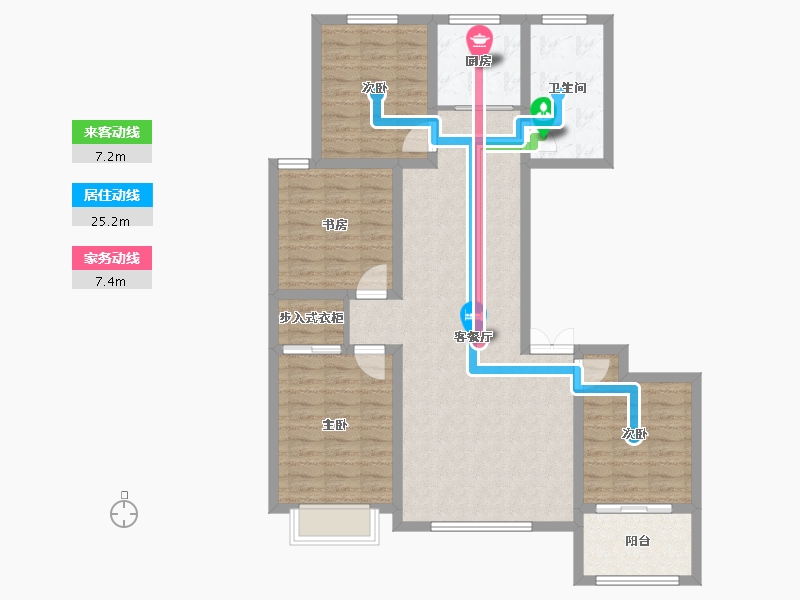 山东省-淄博市-学府名苑春趣园-109.22-户型库-动静线