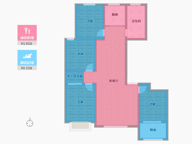 山东省-淄博市-学府名苑春趣园-109.22-户型库-动静分区