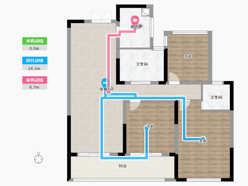 浙江省-杭州市-佳宁华庭-120.00-户型库-动静线