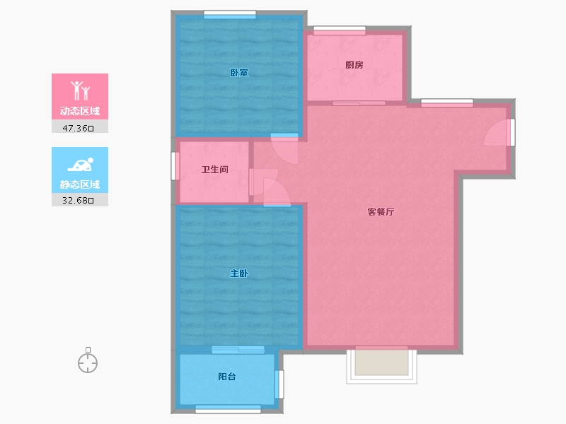 河北省-保定市-龙玺府-72.83-户型库-动静分区