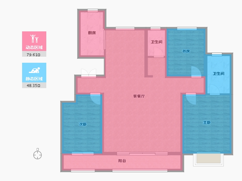 宁夏回族自治区-中卫市-企业总部玺苑-109.60-户型库-动静分区