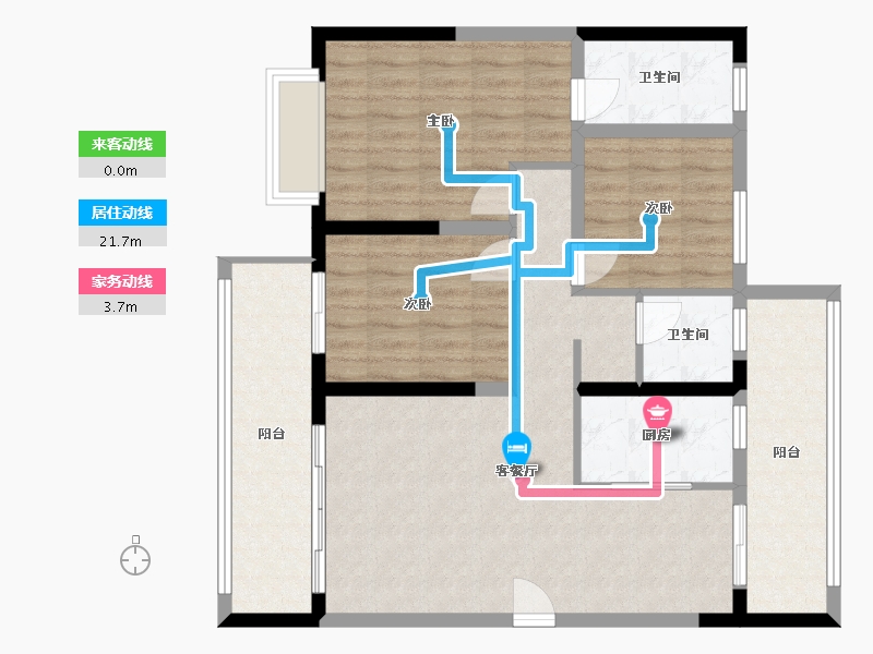 陕西省-铜川市-大唐养生小镇悦唐轩-99.04-户型库-动静线