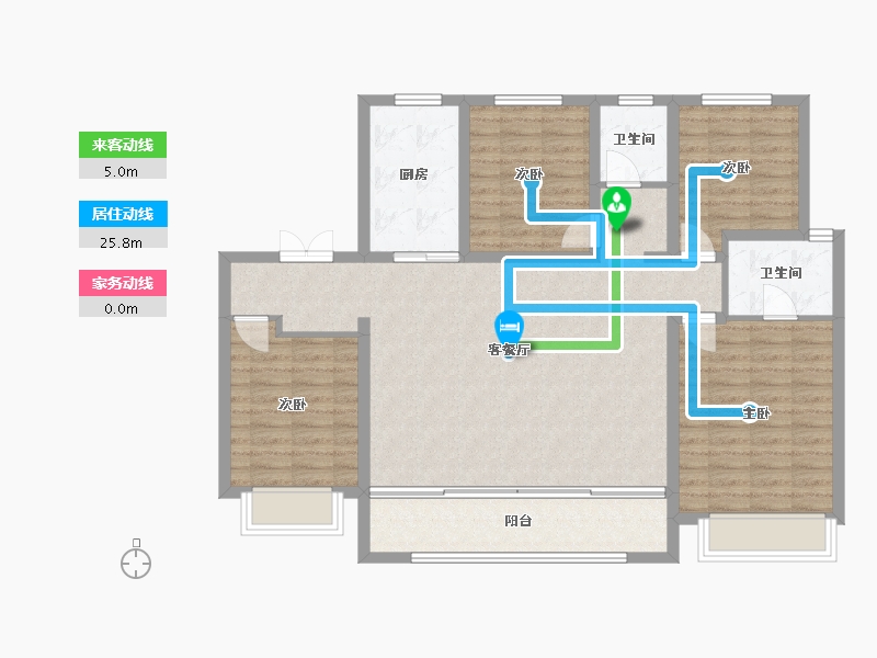 宁夏回族自治区-中卫市-企业总部玺苑-114.40-户型库-动静线