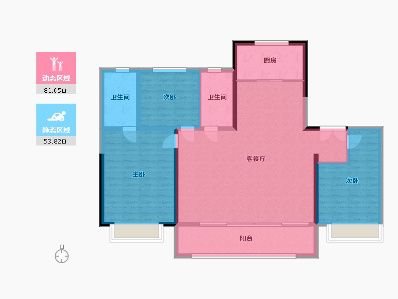 山东省-潍坊市-弘阳奎文壹號-123.20-户型库-动静分区