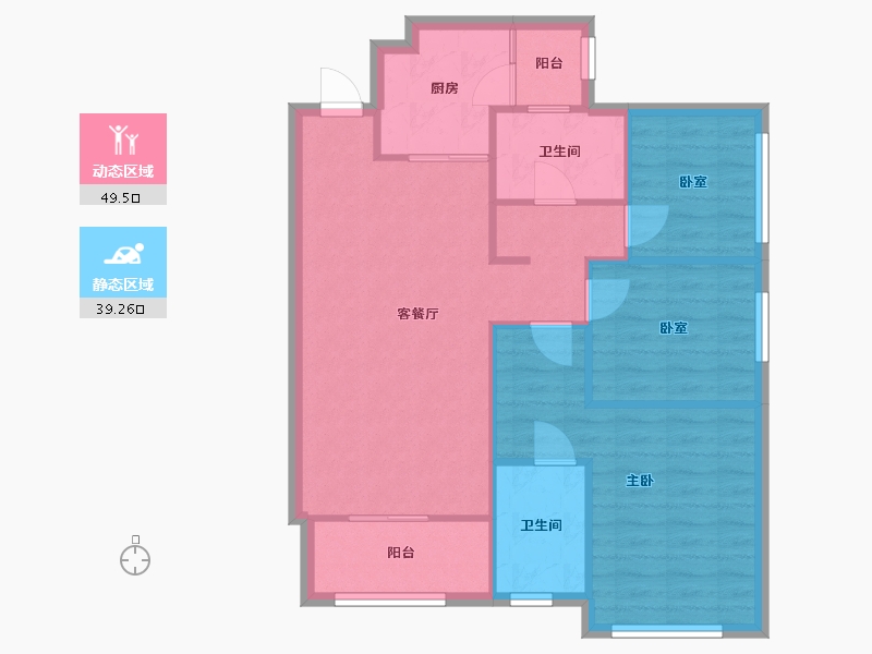 广东省-惠州市-保利阳光城-76.92-户型库-动静分区