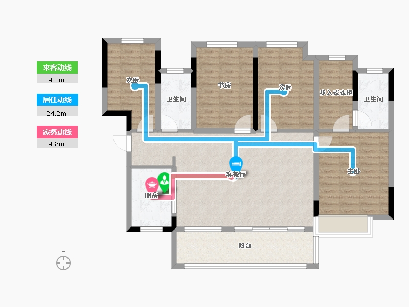 广西壮族自治区-桂林市-交投彰泰漓东新城-124.00-户型库-动静线