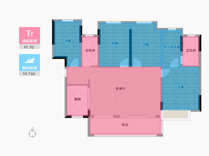 广西壮族自治区-桂林市-交投彰泰漓东新城-124.00-户型库-动静分区