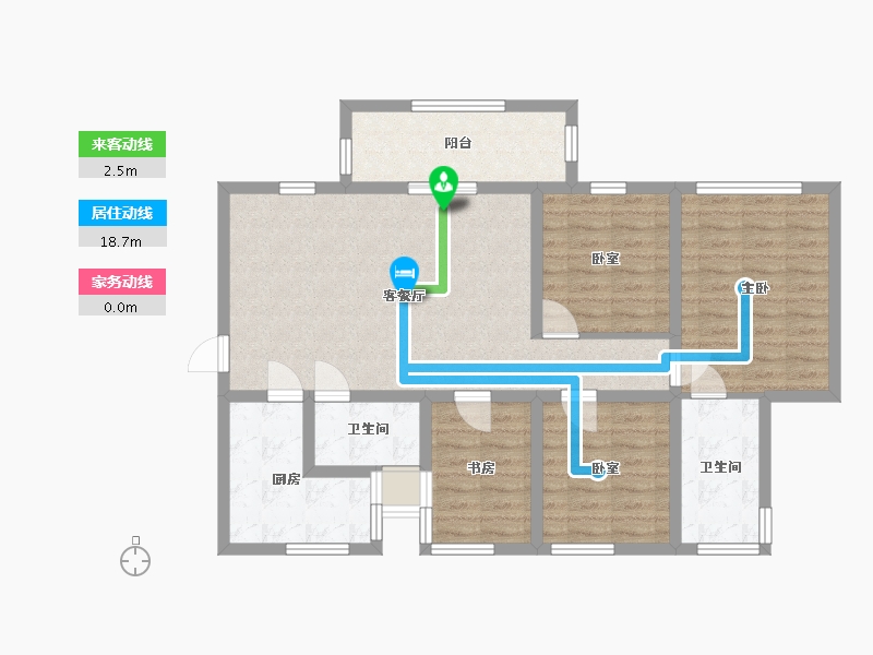 四川省-成都市-北辰南湖香麓-95.20-户型库-动静线