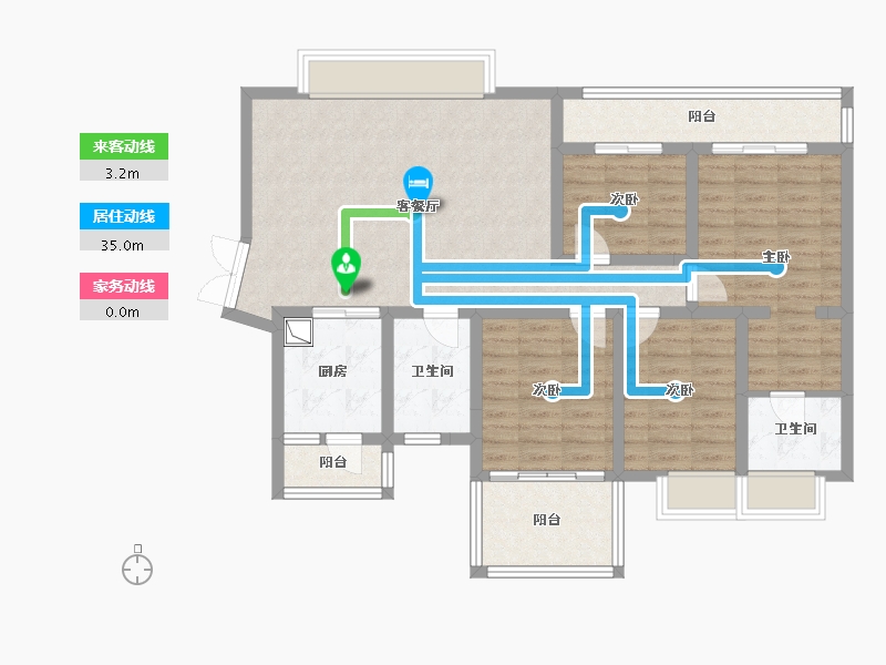 四川省-德阳市-蔚蓝半岛-107.20-户型库-动静线