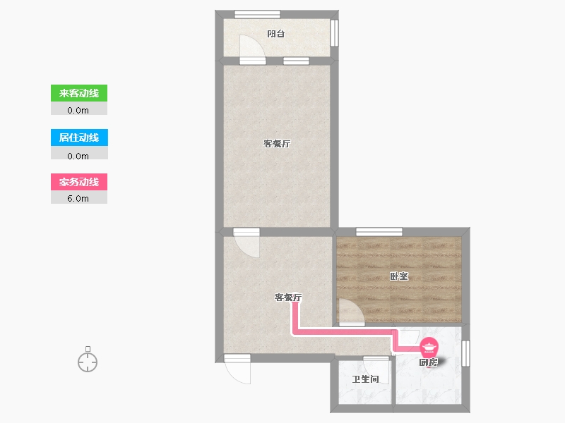 北京-北京市-柳林馆南里-50.00-户型库-动静线