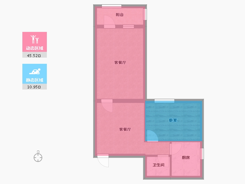 北京-北京市-柳林馆南里-50.00-户型库-动静分区