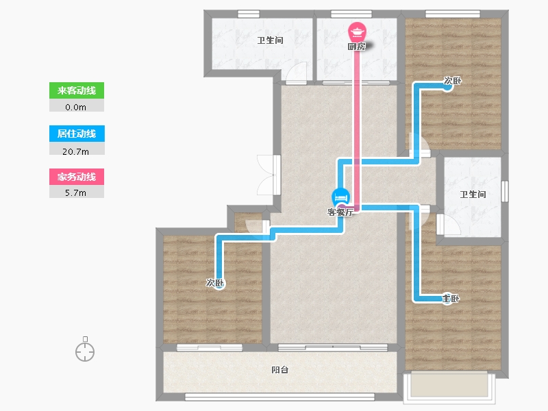 山东省-潍坊市-东方天韵-106.77-户型库-动静线