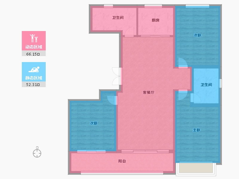 山东省-潍坊市-东方天韵-106.77-户型库-动静分区