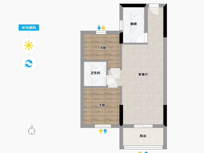 福建省-福州市-云岚居-48.00-户型库-采光通风