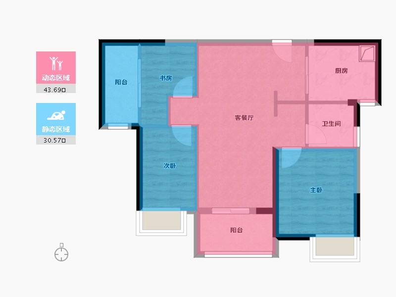 福建省-厦门市-新玥公馆-66.16-户型库-动静分区