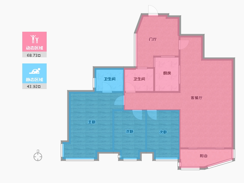 广东省-佛山市-世博嘉园-98.24-户型库-动静分区