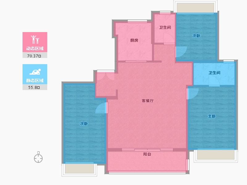 江苏省-苏州市-御湖上品-114.99-户型库-动静分区