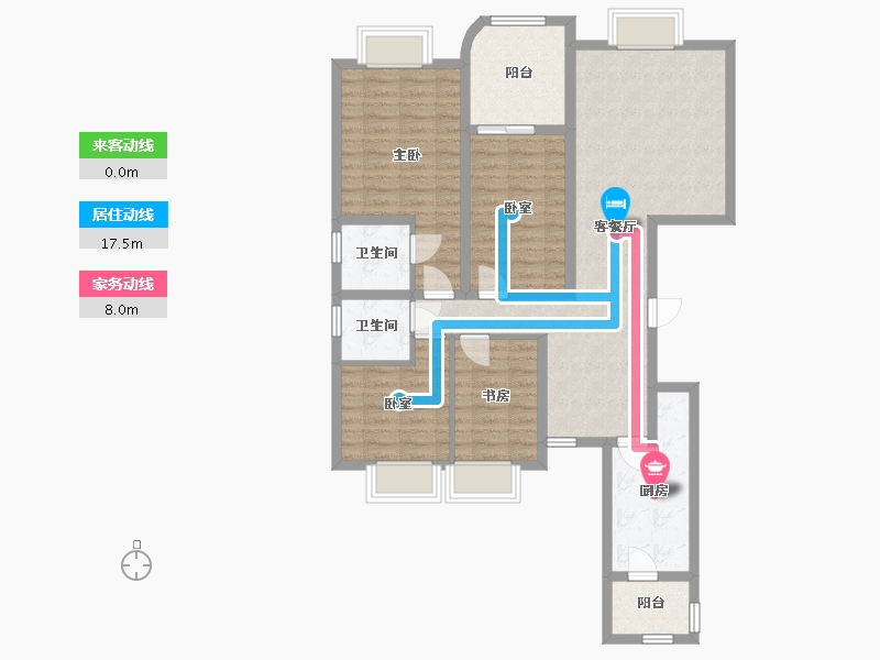 江苏省-无锡市-康桥丽景-209.50-户型库-动静线