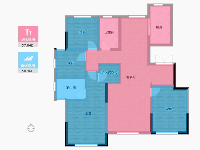 四川省-广安市-绿城江南里-104.00-户型库-动静分区