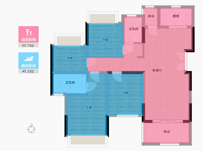 四川省-广安市-金科集美天宸-114.12-户型库-动静分区