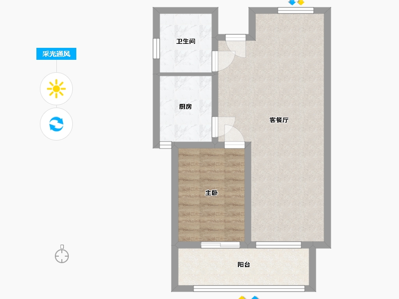 山东省-泰安市-王府花园-70.00-户型库-采光通风