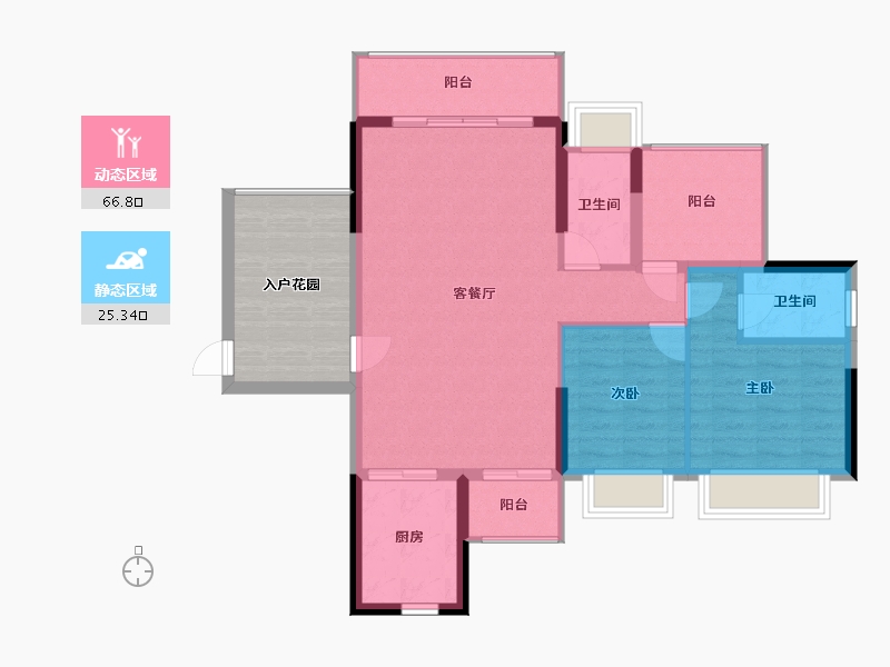 广东省-汕尾市-领航熹璟园-110.00-户型库-动静分区