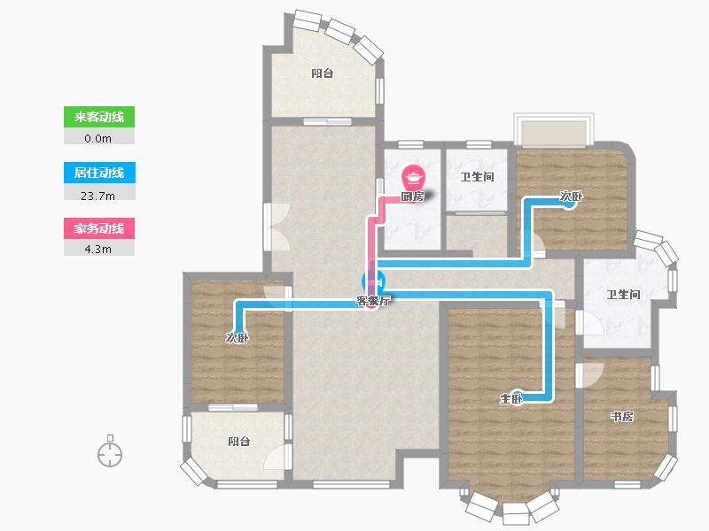 浙江省-温州市-苍南县华府新世界花园-136.94-户型库-动静线