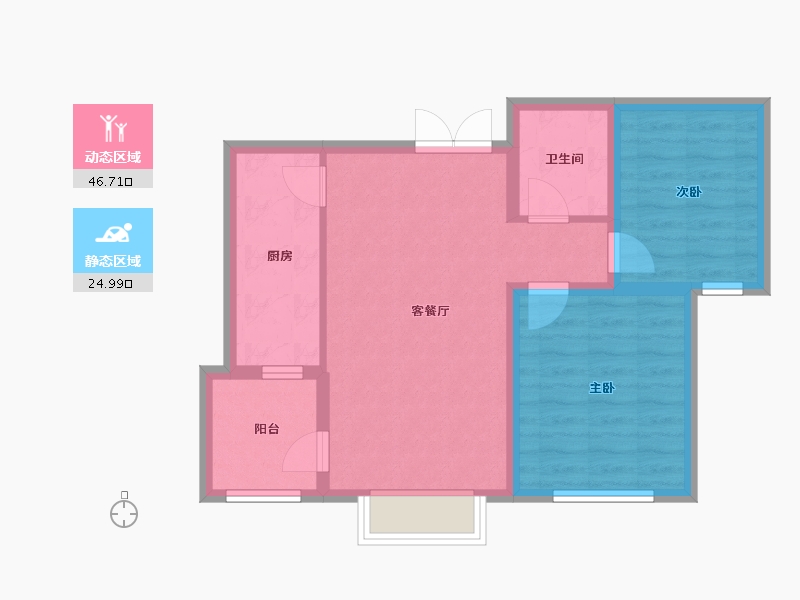 河北省-保定市-荣联馨园-63.84-户型库-动静分区