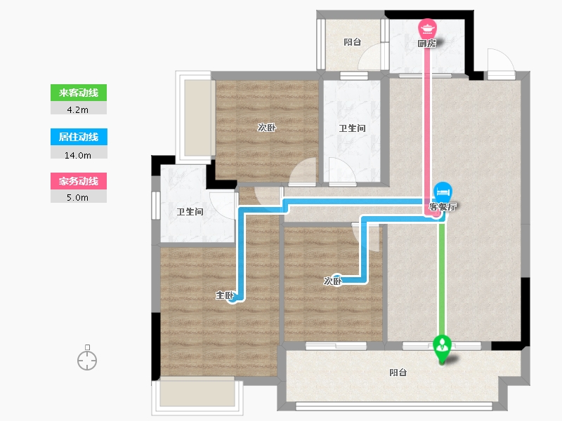 广西壮族自治区-南宁市-金耀御龙湾A区-92.00-户型库-动静线