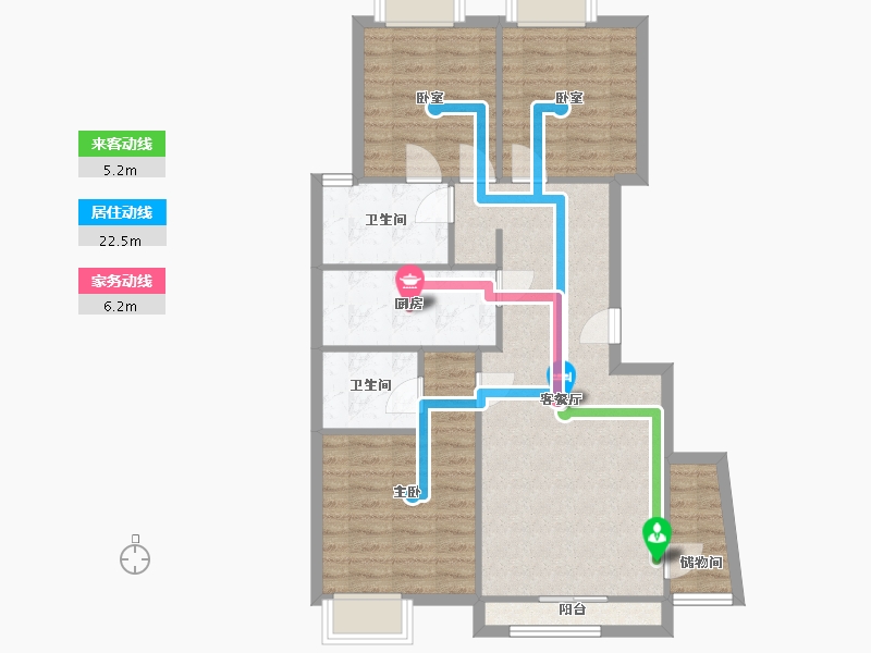 天津-天津市-泰达时代-101.31-户型库-动静线