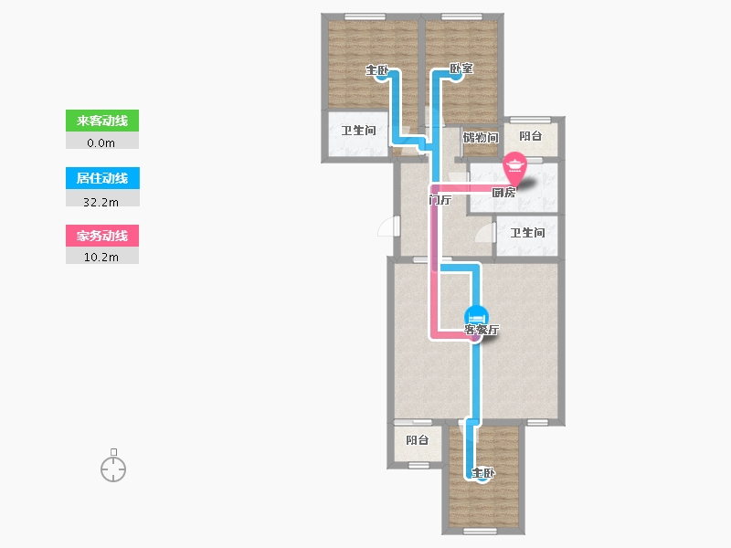 北京-北京市-高梁桥斜街乙40号院-115.18-户型库-动静线