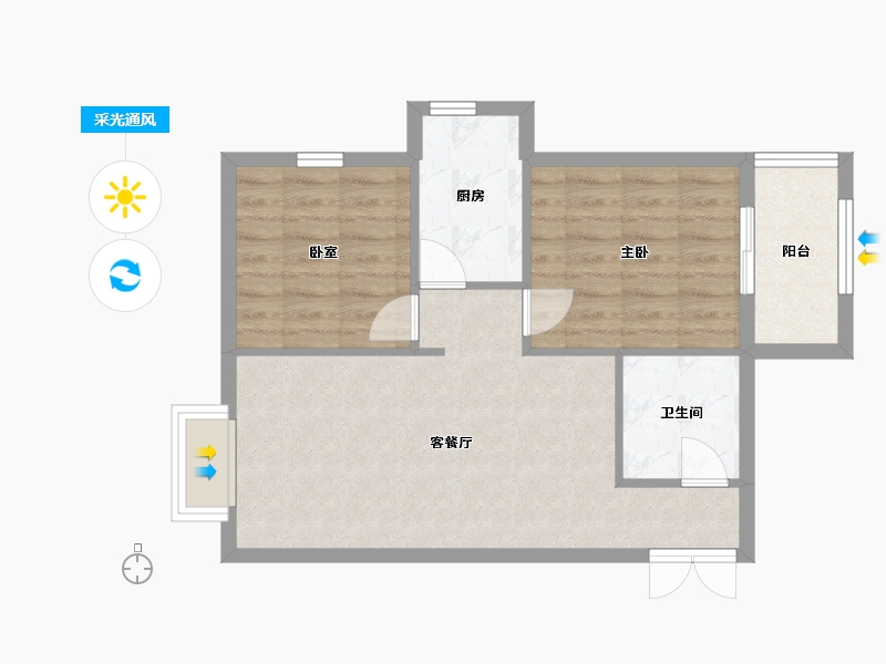 甘肃省-兰州市-省人民出版社家属院-75.42-户型库-采光通风